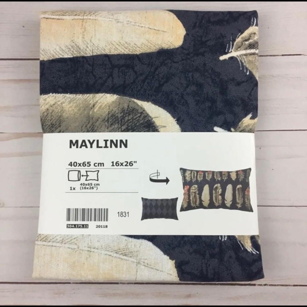 IKEA Maylinn Pillow Cover Feathers New - Picture 3 of 5